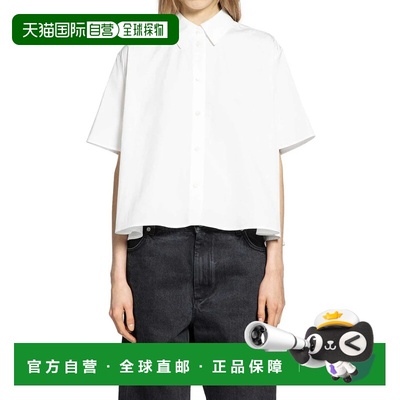 香港直邮LOEWE 女士衬衫 S359Y05XEW2100 SS2026 白色 Short Slee