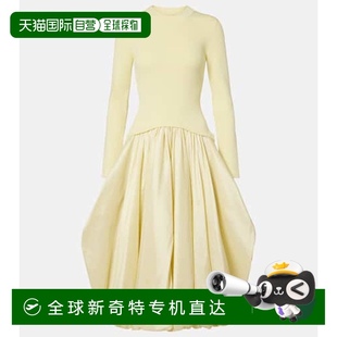 塔夫绸中长连衣裙 1h可退 Izzy 香港直邮Simkhai yellow黄色 女士