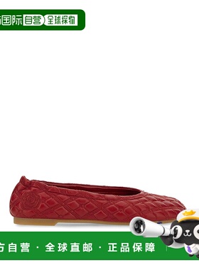 香港直邮BURBERRY 女士凉鞋 8087649 CO 红色 Leather Ballerina