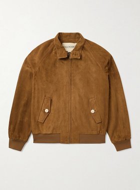 潮奢 Valentino 华伦天奴 男士 绒面革夹克 7V3NAAM5B22