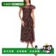 purple 自营Theia 美国奥莱直发服饰 Midi Dress Mariah Beaded