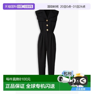 女士 1h可退 巴爾曼 紐扣綴飾粒紋羊毛連身褲 香港直郵Balmain