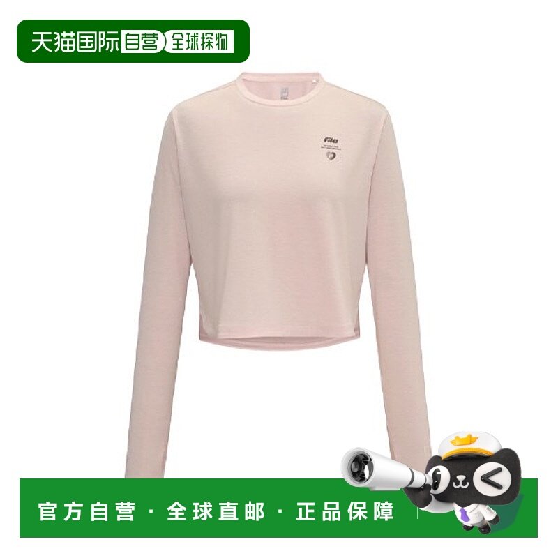韩国直邮FILA [新款] 惠拉女式速干半截长袖 T 恤 FM2FS253RL02F0