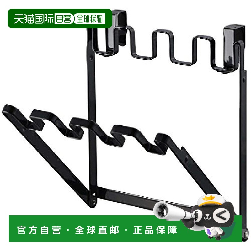 【日本直邮】yamazaki山崎收纳支架实业挂壁式塑料袋支架黑色7134