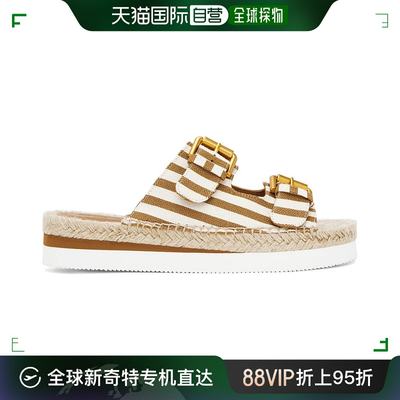 香港直邮潮奢 SEE BY CHLOÉ 女士 黄褐色 Glyn 凉鞋 SB38141E1902
