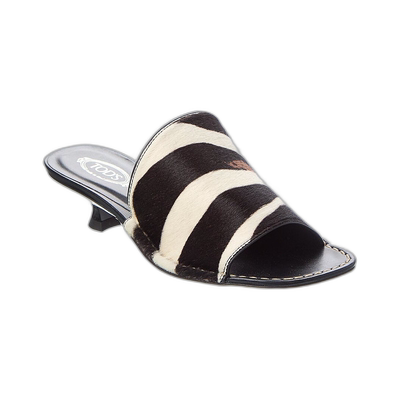 自营 tod'sTOD’s 连毛小牛皮凉鞋 - 黑色 美国奥莱直发