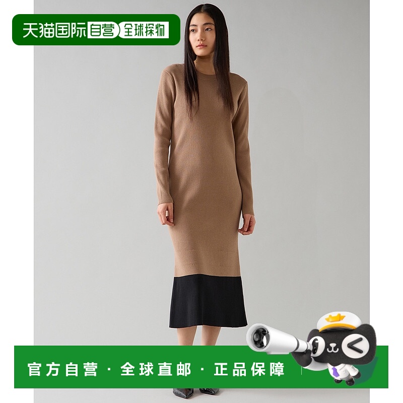 1h可退 日本直邮tiara女士宽松版型针织连衣裙 双色设计 A0161KA0