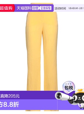 香港直邮Sportmax 斯宝麦斯 女士 休闲长裤 yellow黄色 舒适时尚