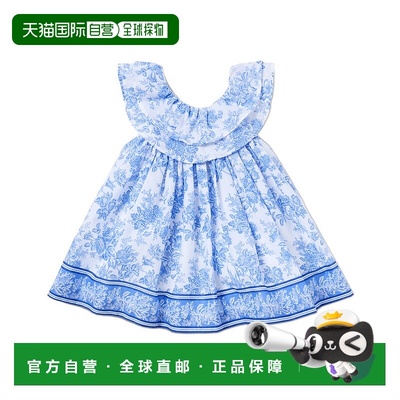 自营 janie and jack珍妮和杰克花边连衣裙-蓝色 美国奥莱直发