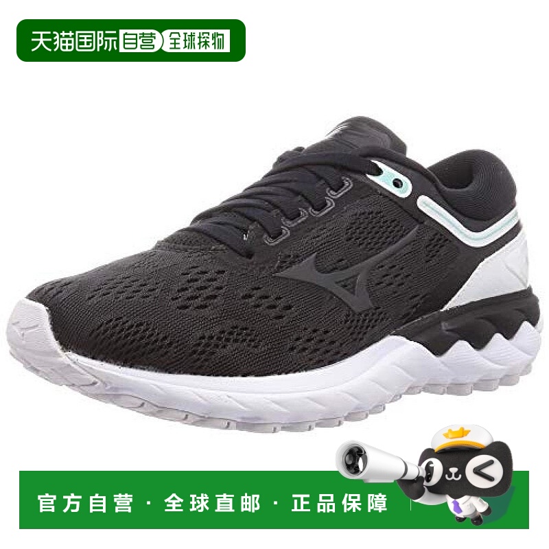 【日本直邮】Mizuno美津浓 跑步鞋Wave Skyrise 女黑x灰x白23cm2E