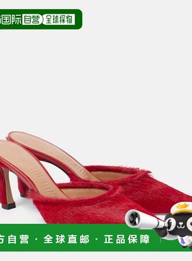 香港直邮The Attico 女士 Juno 75 小牛毛凉拖 red红色 舒适时尚