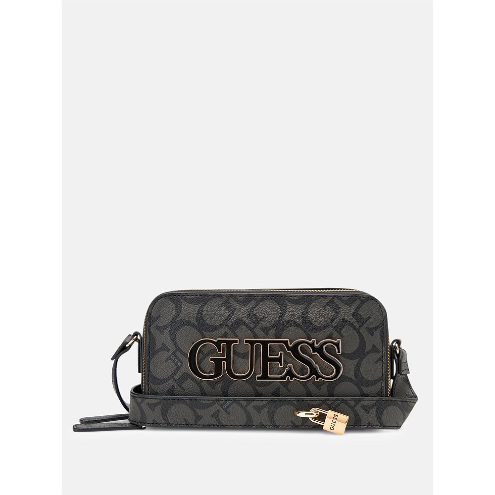 guess【美国奥莱】直发 Reinee 迷你双拉链斜挎包 - 煤灰色