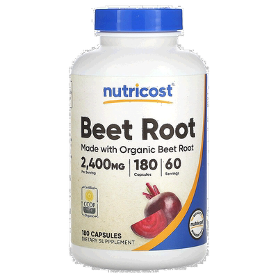 香港直发Nutricost甜菜根素食胶囊全素促新陈代谢植物精华180粒