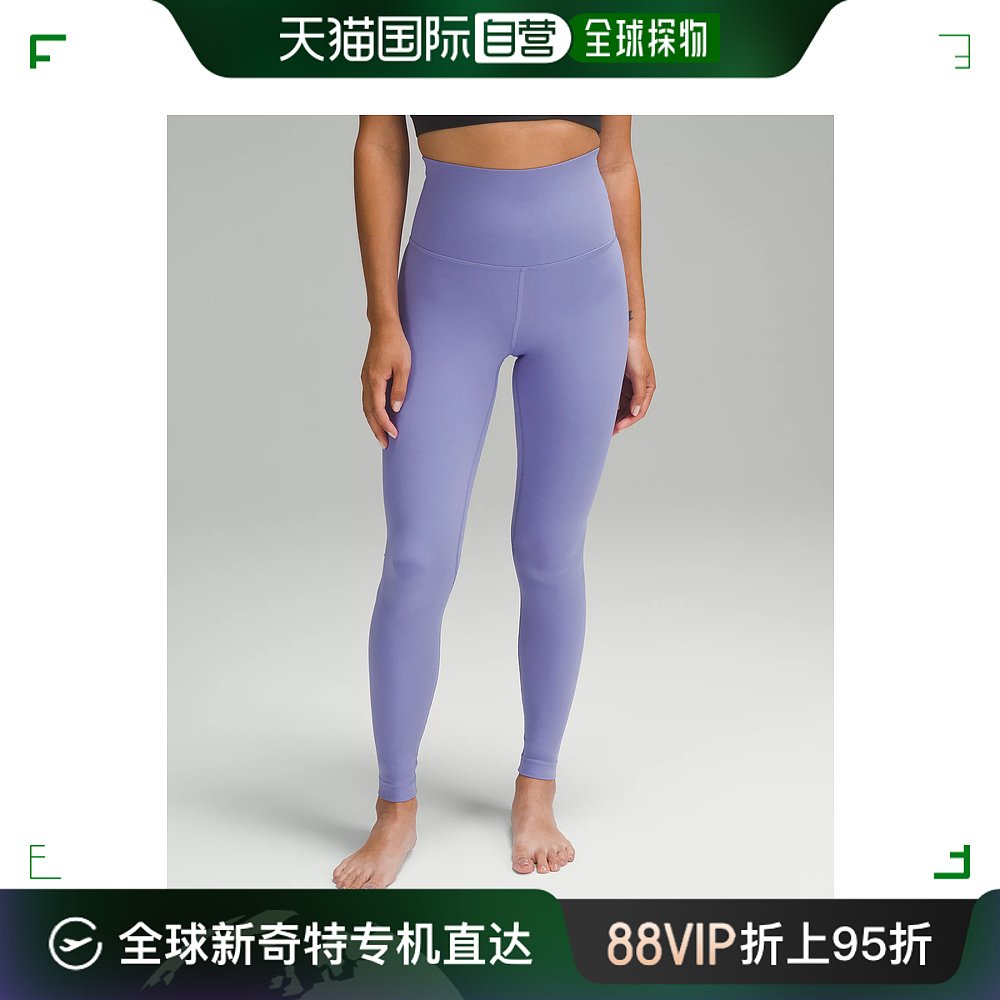 日潮跑腿Lululemon露露乐蒙 女款高腰裤26英寸长裤 青色 XS LW5CY 运动/瑜伽/健身/球迷用品 瑜伽长裤 原图主图