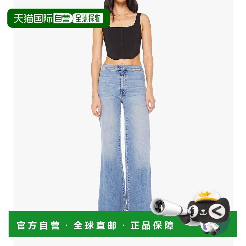 自营motherThe Tab Roller Skimp Wide Leg Jeans In Fight For Y