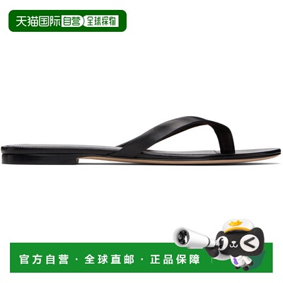 1h可退 香港直邮潮奢 The Row 女士 黑色 Sacha 夹趾凉鞋 F1697SN