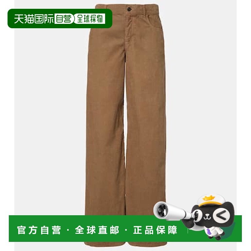 1h可退 香港直邮潮奢 The Row 女士 Eglitta 低腰灯芯绒阔腿裤