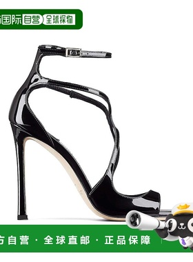 香港直邮JIMMY CHOO 女士凉鞋 AZIA110PAT CO 黑色 Azia 110 Pat