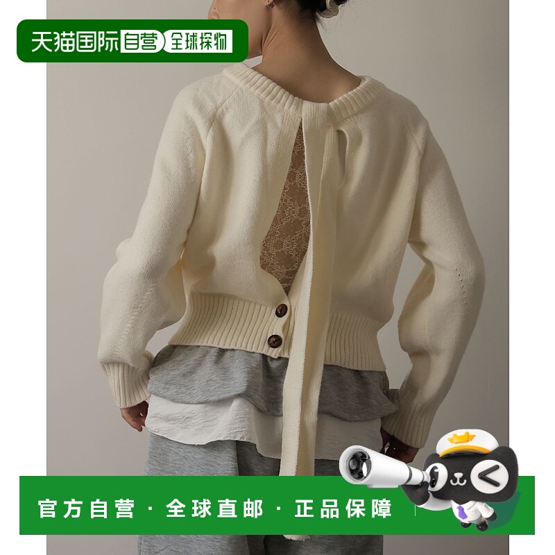 1h可退 日本直邮Ulysses 女装 2WAY飘带针织衫 可前后两穿宽松设