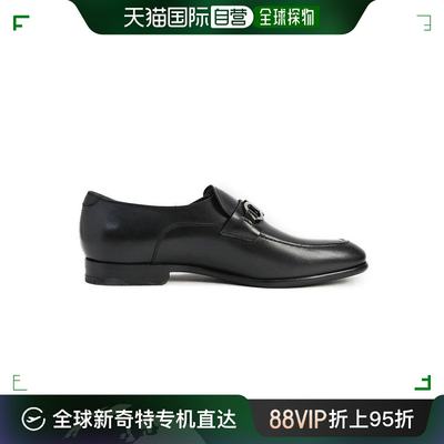 香港直邮SALVATORE FERRAGAMO 男士黑色牛皮商务休闲皮鞋 0618471