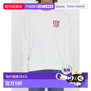 1h可退 香港直邮AUTRY 男士 印花棉质运动衫 SWIM2321 white白色