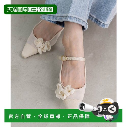 日本直邮Randa 花卉紧身胸衣穆勒高跟鞋 RA041BW015927 女鞋