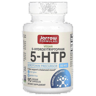 香港直发Jarrow5-HTP补充剂无麸质纤维素有助于促进血清素90粒