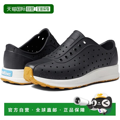 自营 native本地罗比儿童运动鞋-Jiffy黑/贝壳白/Mash斑点橡胶-黑