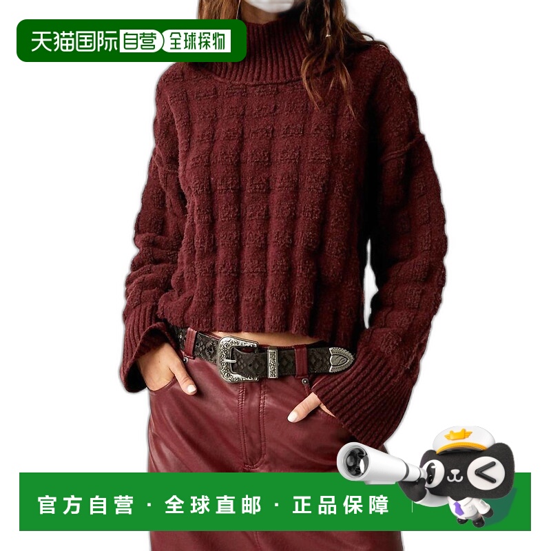 自营free peopleSoul Searcher Moc 酒色毛衣 - 酒 美国奥莱直发