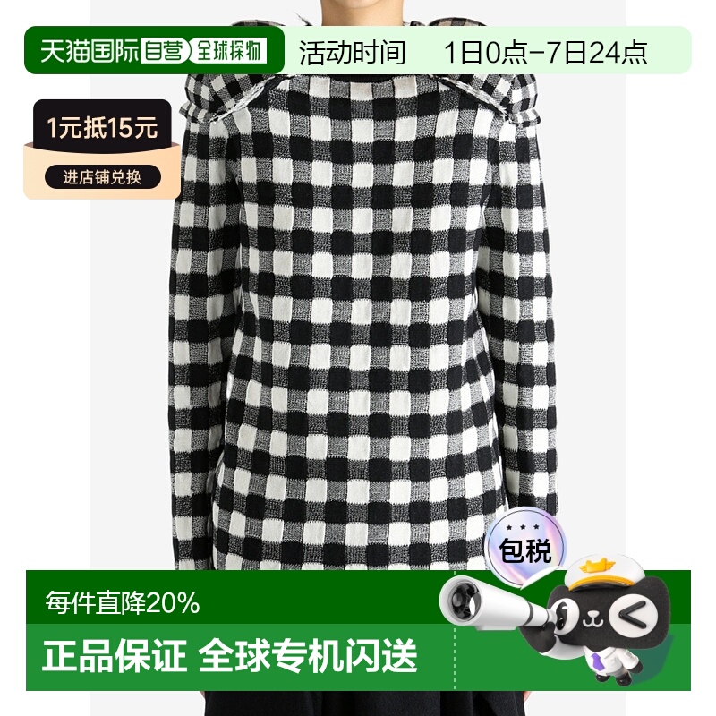 美国直邮Comme des Garcons-女式黑白格子毛衣