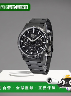 日本直邮精工 手表石英计时码表黑色海外型号 SSB415P1 男士 [逆]