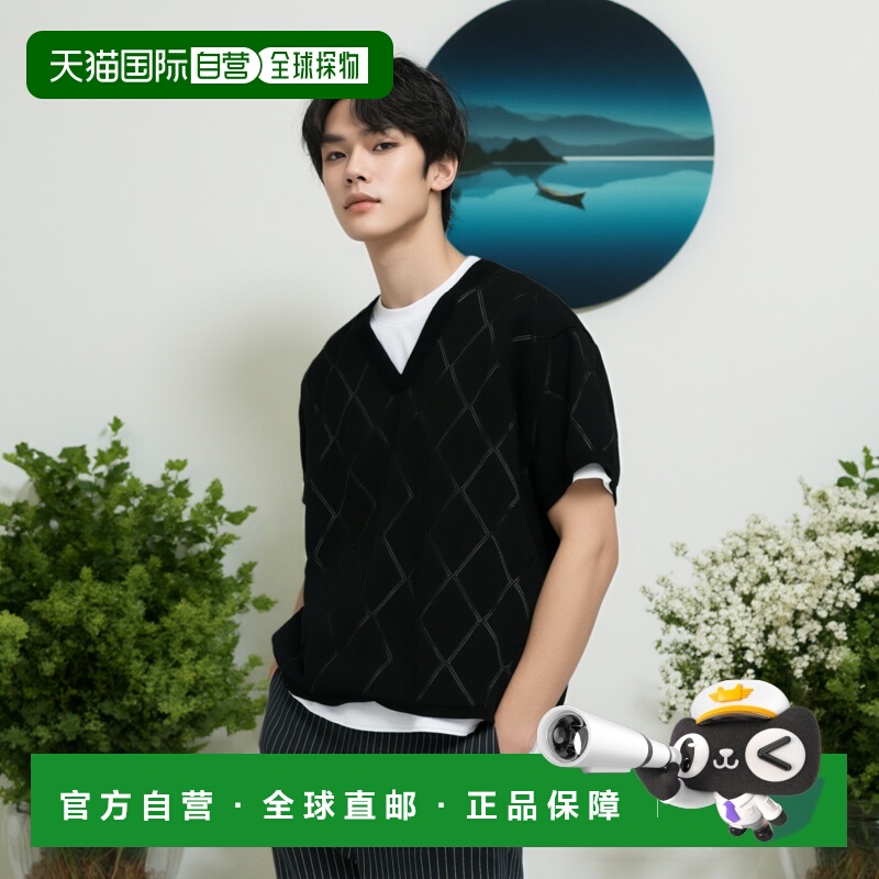 1h可退 日本直邮AZUL BY MOUSSY 男士透气层叠针织衫 251HST70265