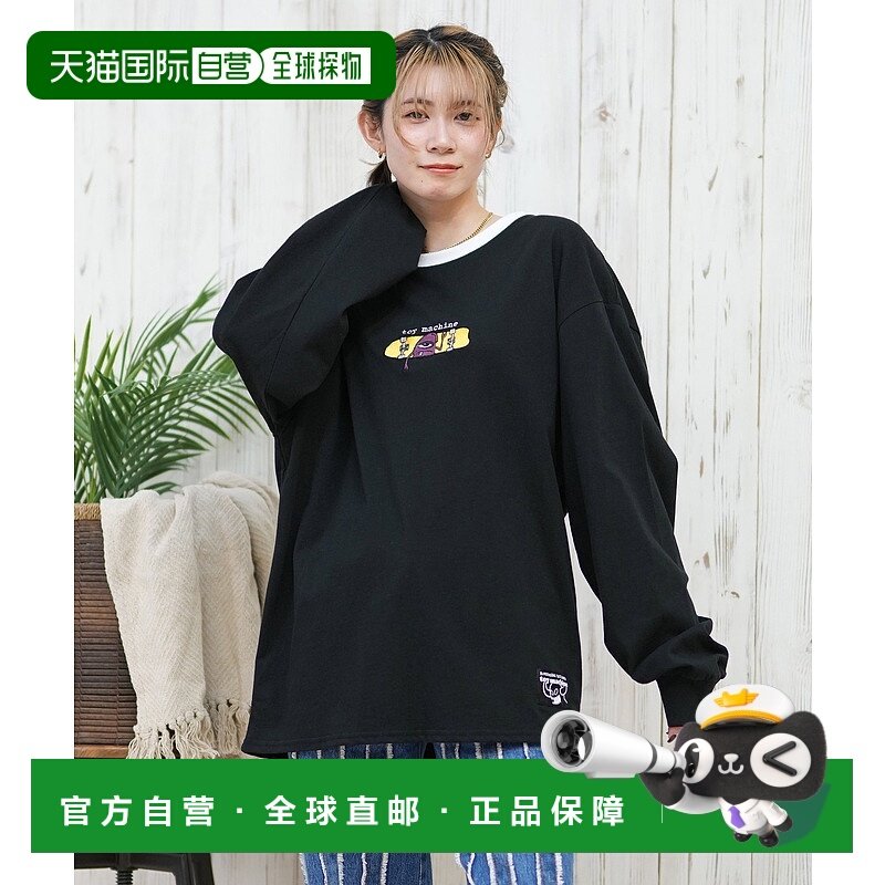 1h可退 日本直邮TOY MACHINE 女士 宽松长袖T恤 MTMPFLT12