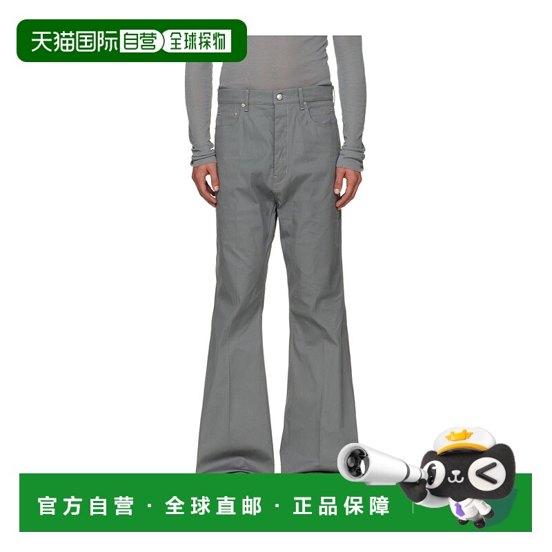 1h可退 香港直邮RICK OWENS 男士休闲裤 RU02E1335TE06 AW2025 灰