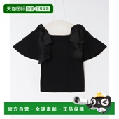 日本直邮31 女士大蝴蝶结装 Sons 1h可退 mode 饰荷叶袖 针织上