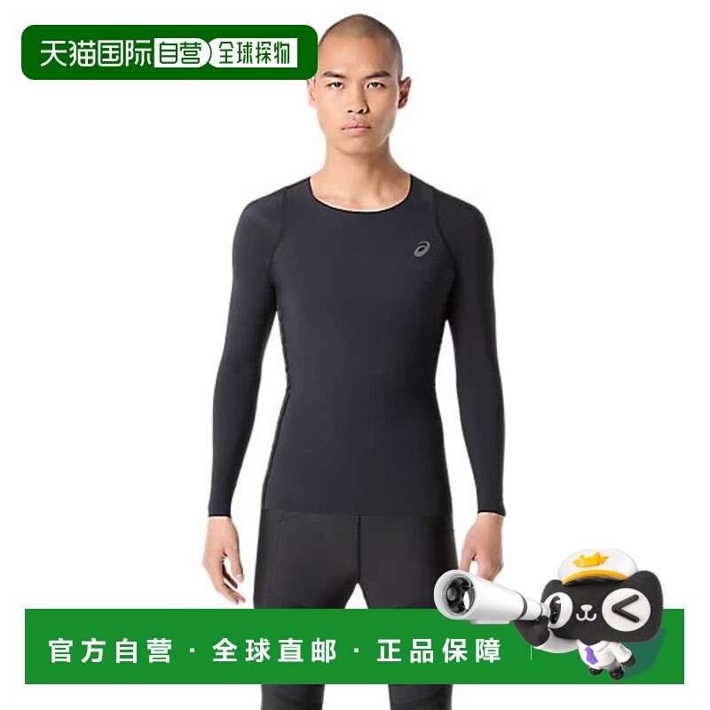 日潮跑腿ASICS亚瑟士 男款 MMS Stability 长袖内衬T恤 black L