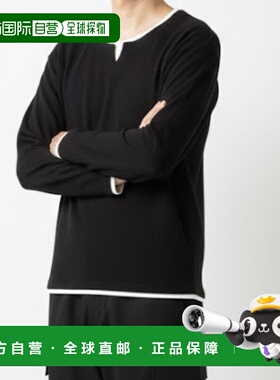 1h可退 日本直邮NAVY 男女同款 假两件设计 长袖T恤 肌触感瓦夫格