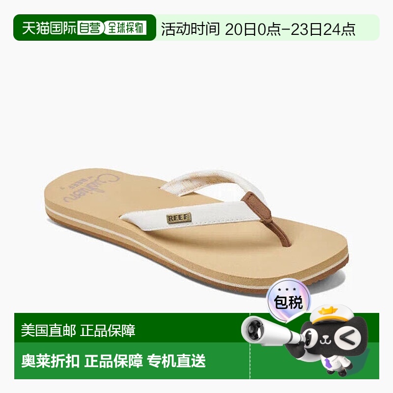 自营reef礁垫RF0A3YOW。CLD女式拖鞋US 9沙云舒适型ERK453（白色9