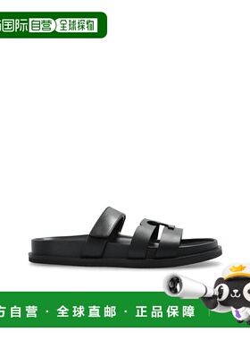 香港直邮TORY BURCH 女士拖鞋 1616360006 CO 黑色 Leather slide