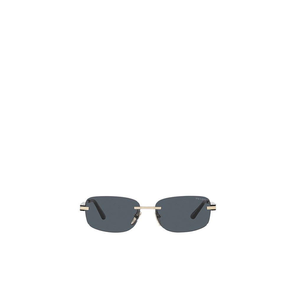 PRADA 男士太阳镜 PR68ZSZVN09T SS2024 灰色 几何框太阳镜