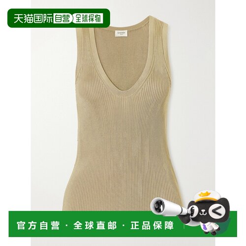 Saint Laurent 圣罗兰 女士 罗纹针织背心 A008ANY77NN