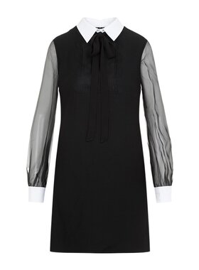 VALENTINO 女士连衣裙 BVA9N51CF0NI AW2024 黑色 迷你连衣裙