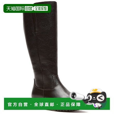 自营La Canadienne Helene防水皮靴-棕色 长筒靴美国直发奥莱