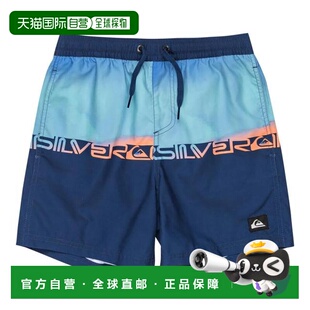 日本直邮Quiksilver 青少年日常字母印花沙滩短裤 泳衣[XXXX]