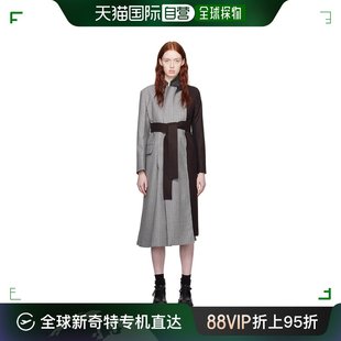 Sacai 香港直邮潮奢 女士 灰色条纹风衣 2306979