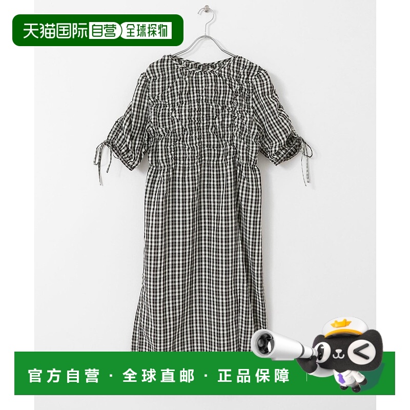 1h可退 日本直邮KBF 女士格纹随机褶皱连衣裙 KBA526J250