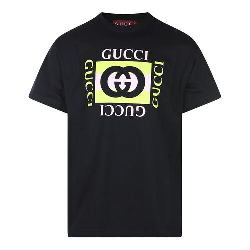 GUCCI 男士T恤 796395XJHDB1152 AW2025 黑色