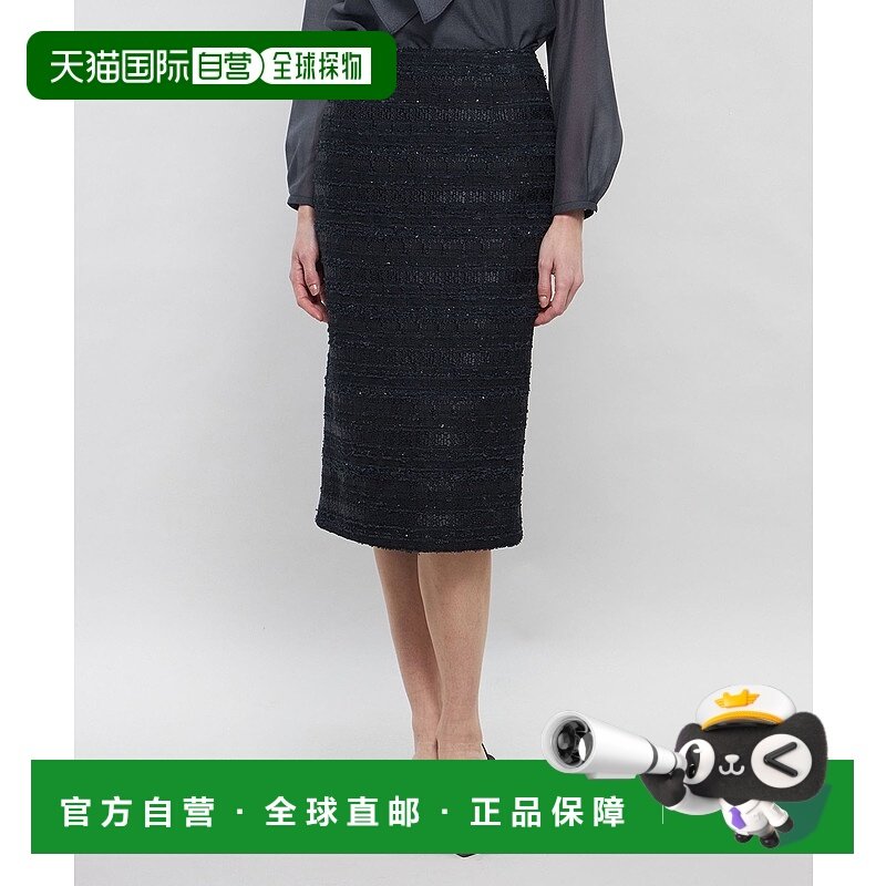 1h可退 日本直邮EPOCA 女士优雅光泽感修身鹿仔纹半裙 M5S14508__