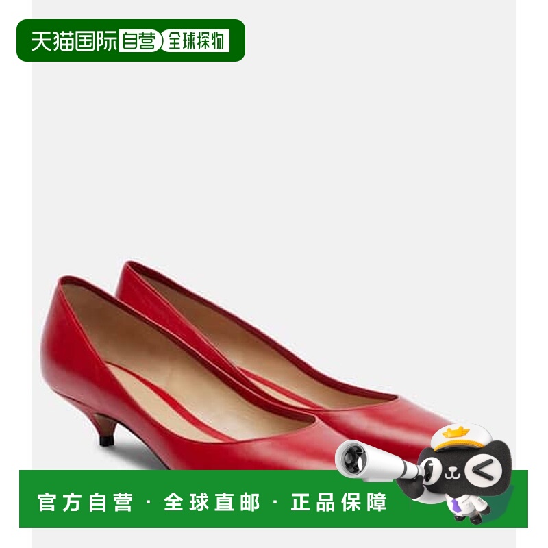 1h可退 香港直邮潮奢 The Row 女士 Liisa 皮质浅口鞋 red红色 舒