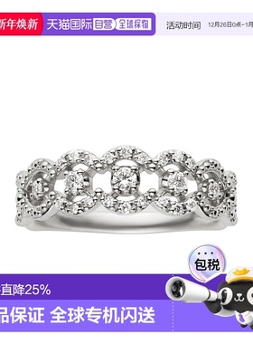 日本直邮Vendome Aoyama钻石戒指铂金镶嵌蕾丝镂空花纹优雅独特精